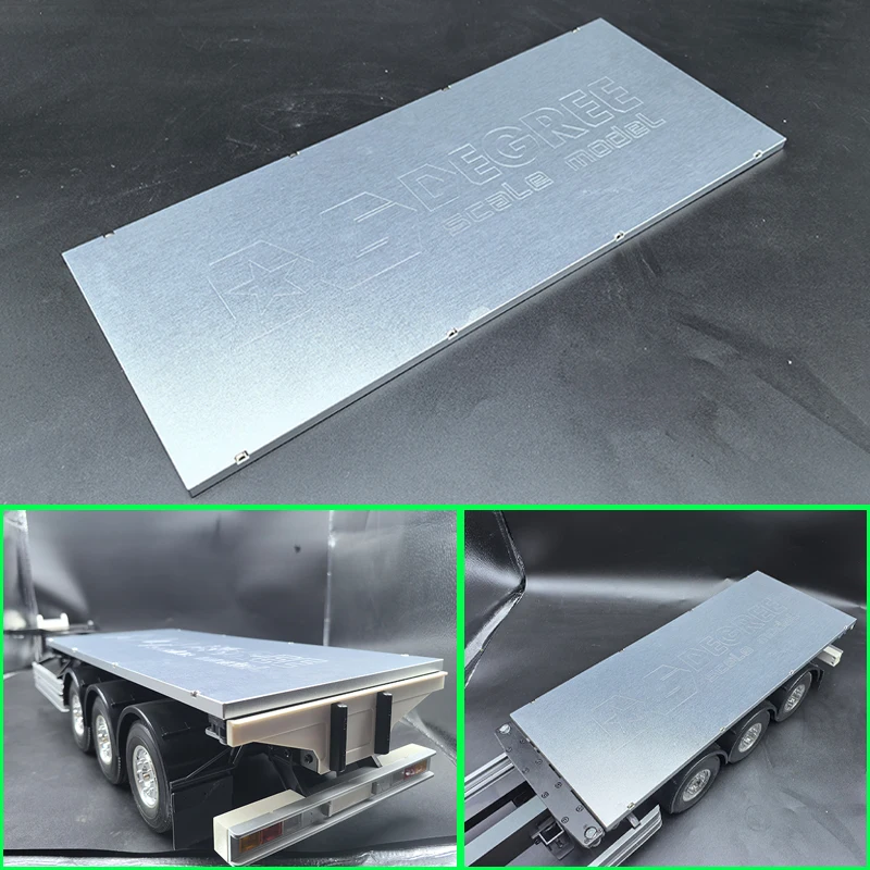 

1pcs Simulation CNC Metal Container Flat Plate for 1/14 Tamiya RC Truck Tipper Scania 770s Volvo Benz