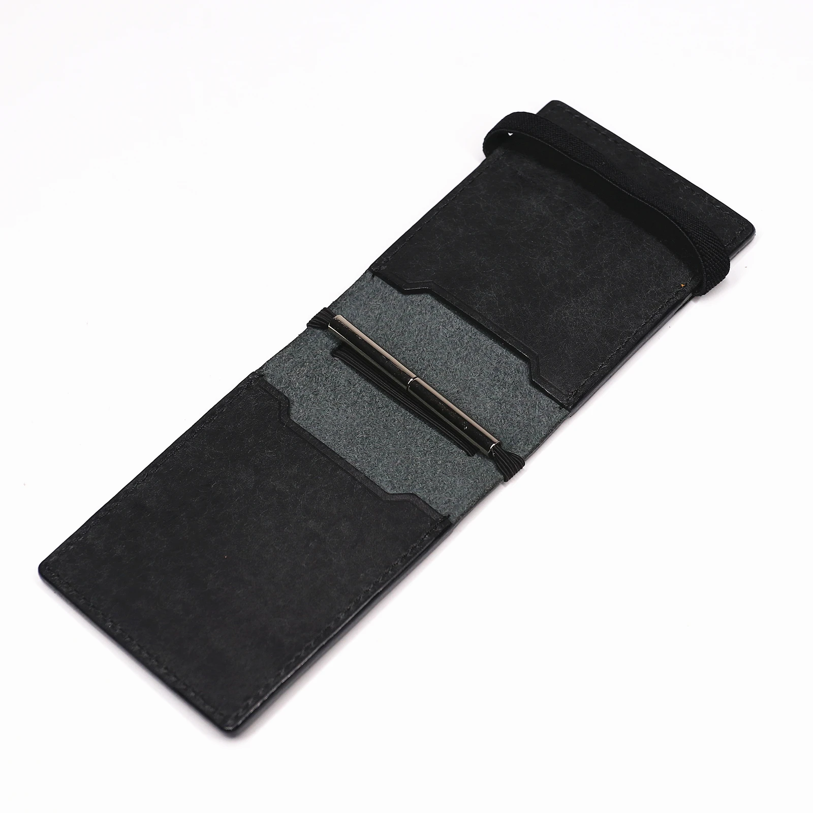 100 % echtes Leder, Geldbörse mit Magnetverschluss, schlanke Bifold-Geldbörse für Herren, Geldscheinklammer-Organizer mit Kartenhalter. – Detail 18