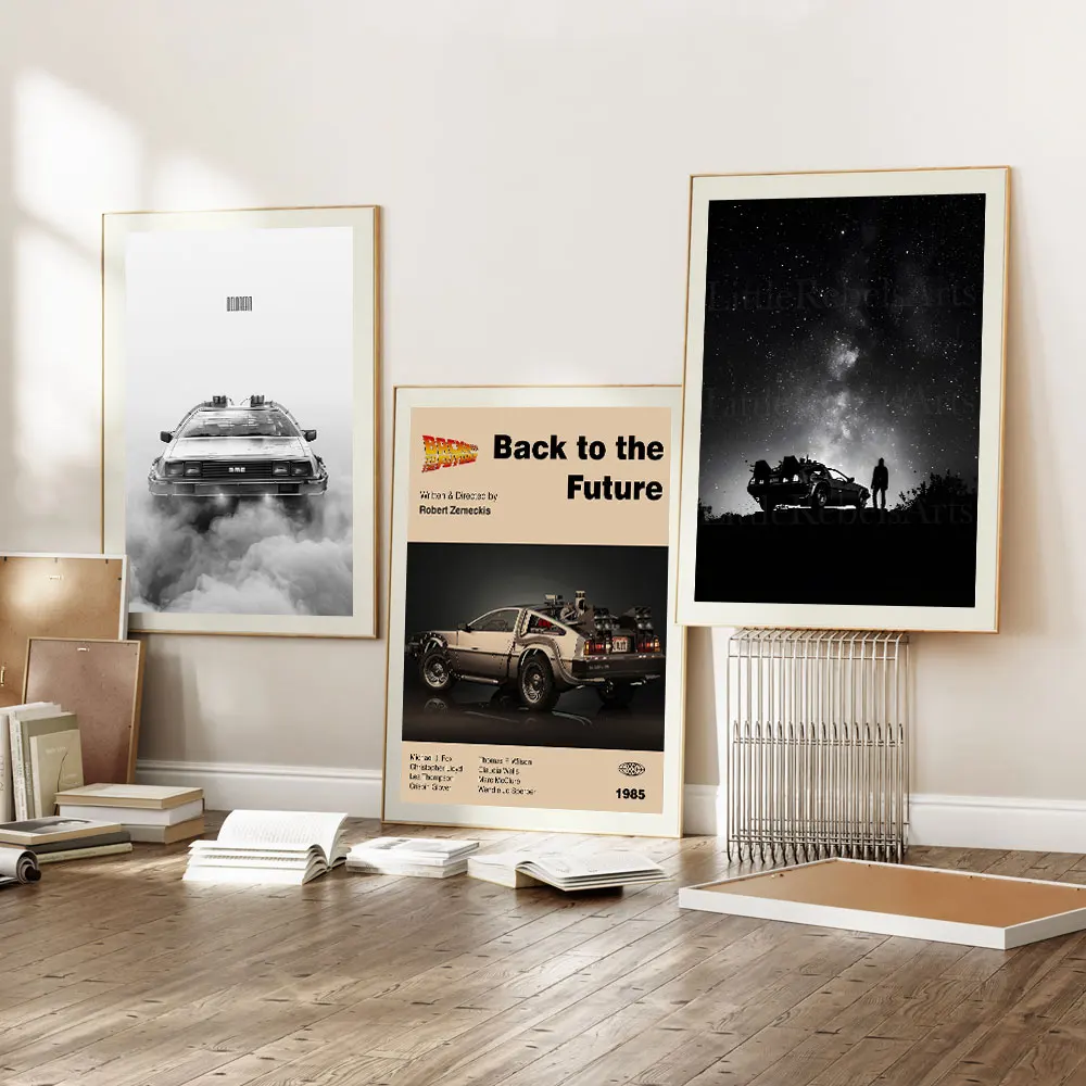 1 Stück rahmenloser Film-Poster „Zurück in die Zukunft“ Trilogie, Vintage-Poster, Leinwanddruck, Raumdekoration für Zuhause, Bar, Café, Wanddekoration
