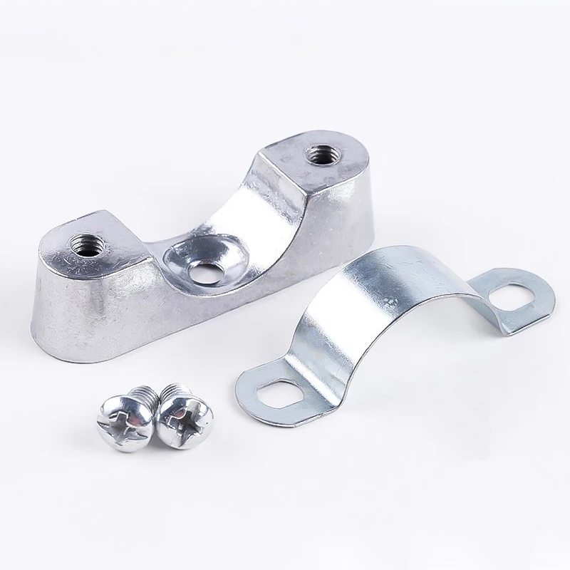 Free Shipping 5/10Pcs 16/20/25/32/40/50Mm Aluminum Alloyl Off-Wall Code, Saddle Clip, Pipe Clamp, Pipe Bracket, Fixed Clip