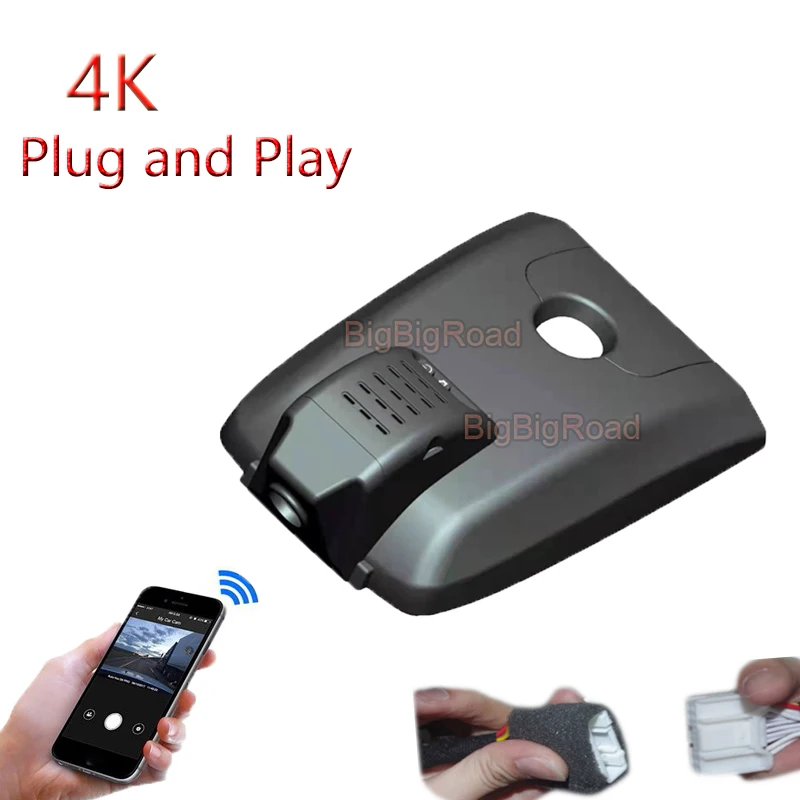 4K Plug And Play For Toyota Camry 2021 2022 2023 Car Video Recorder Wifi DVR Dash Cam Camera FHD 2160P Wide Angle