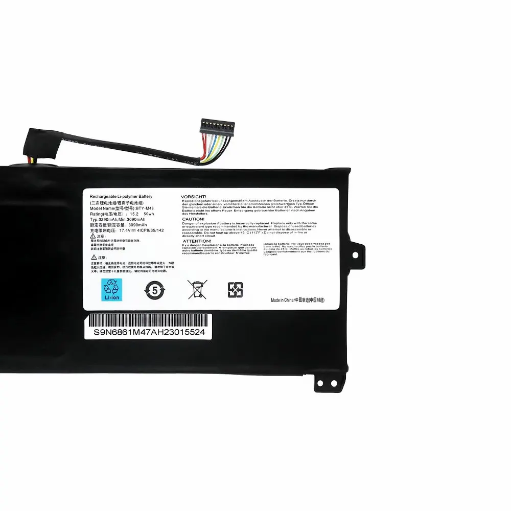 New BTY-M48 4ICP5/41/119 Laptop Battery For MSI PS42 8M-211PH 8RB Prestige 8RA-044VN 8RC-001ES 8M-437 MECHREVO S1 i5 i7