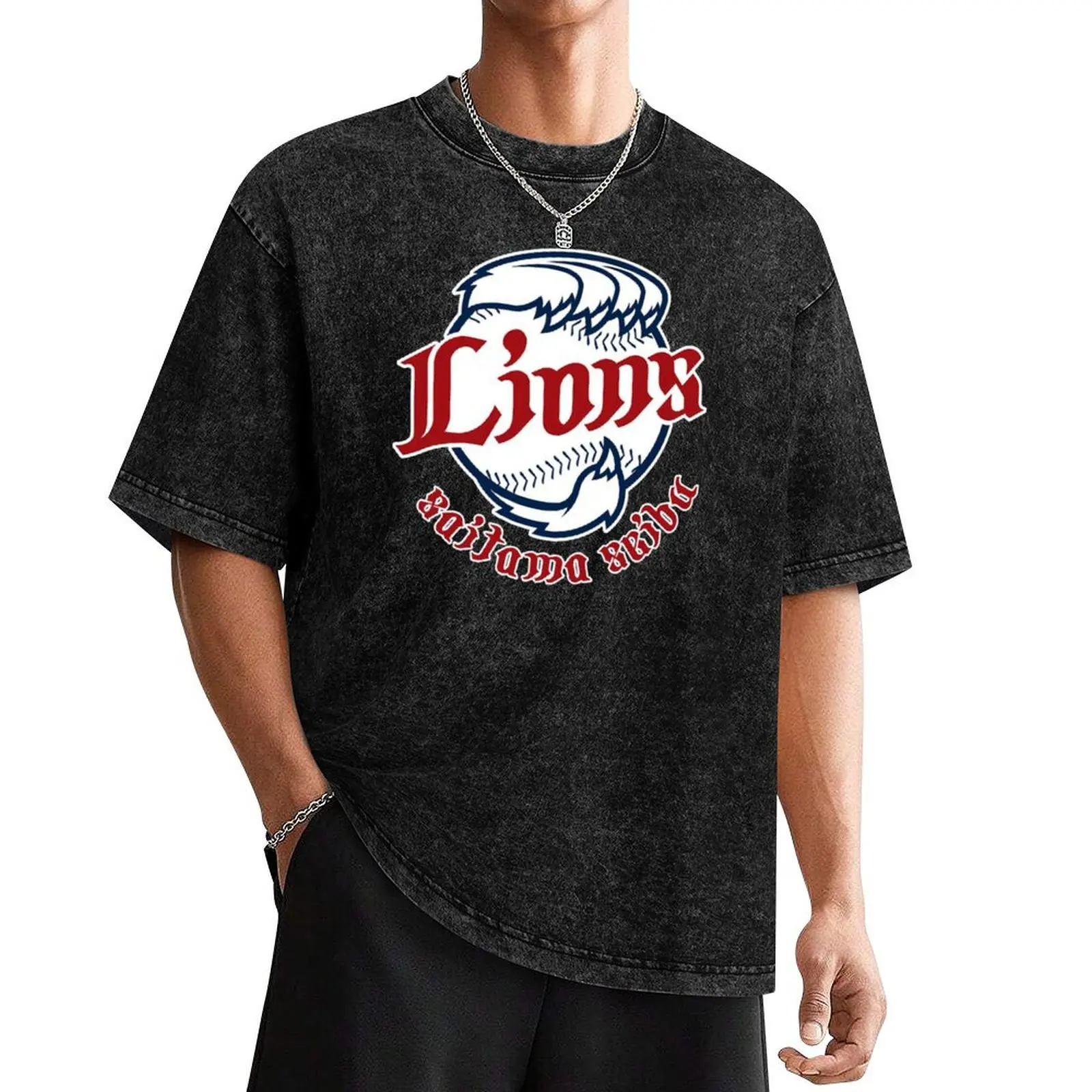 

Saitama Seibu Lions T-Shirt rapper graphic tees Short sleeve tee mens clothing