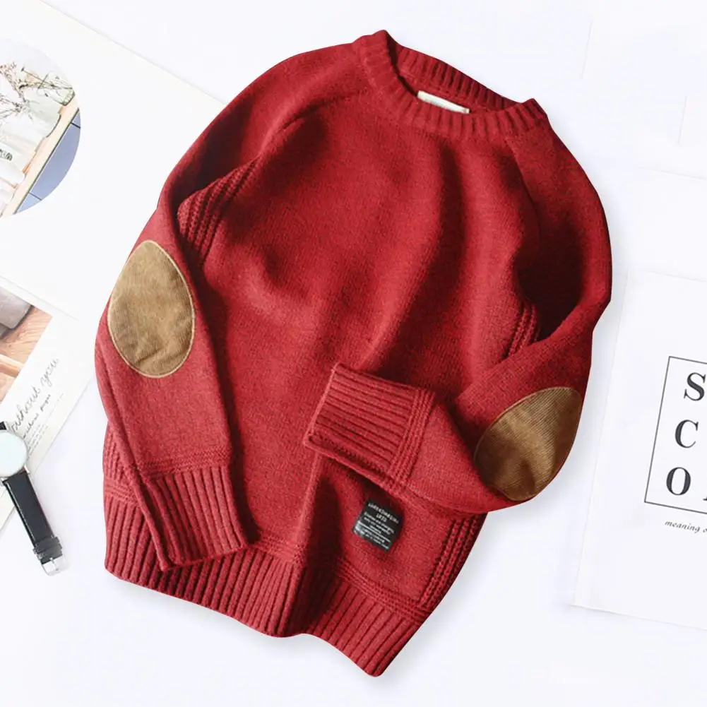 Pull à manches longues pour hommes, design patchwork, mode automne