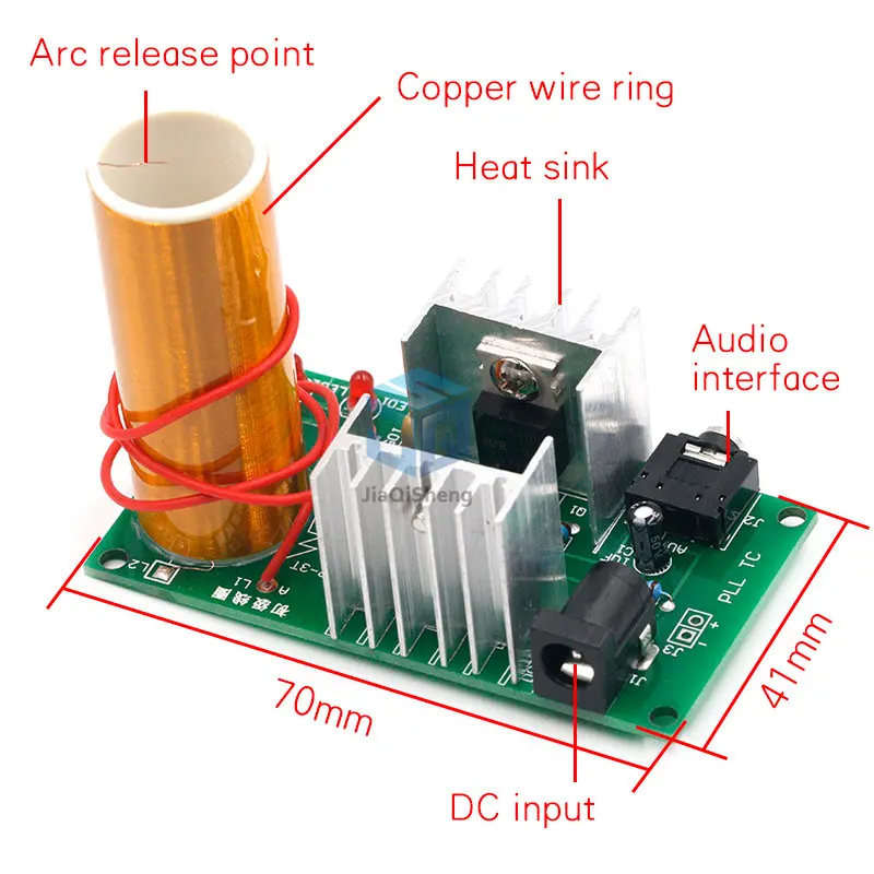 Mini Music Tesla Coil Plasma Speaker Tesla Wireless Transmission DIY Coil Kit Drop Shipping Support 10166