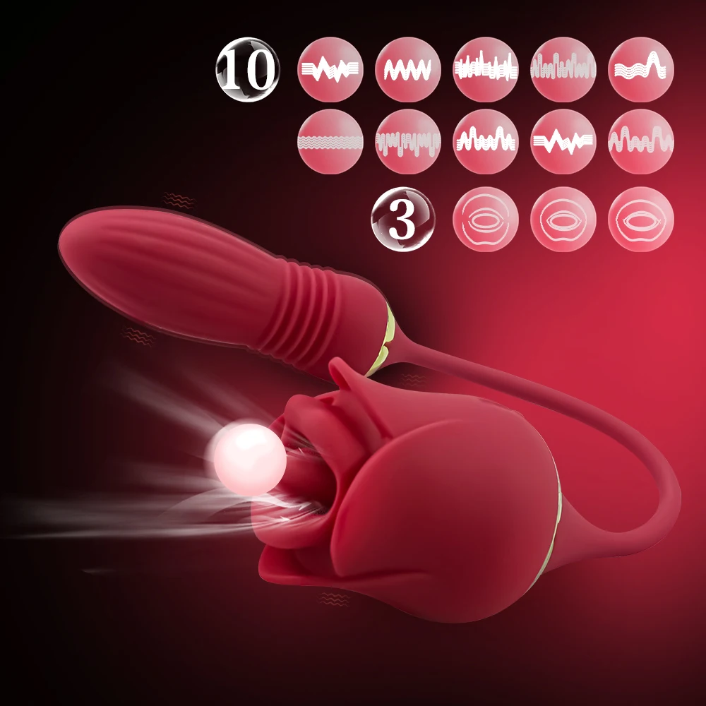 Vibrador rosa com vibração lambendo a língua, vibrador de ponto G para mulheres e homens, alta qualidade