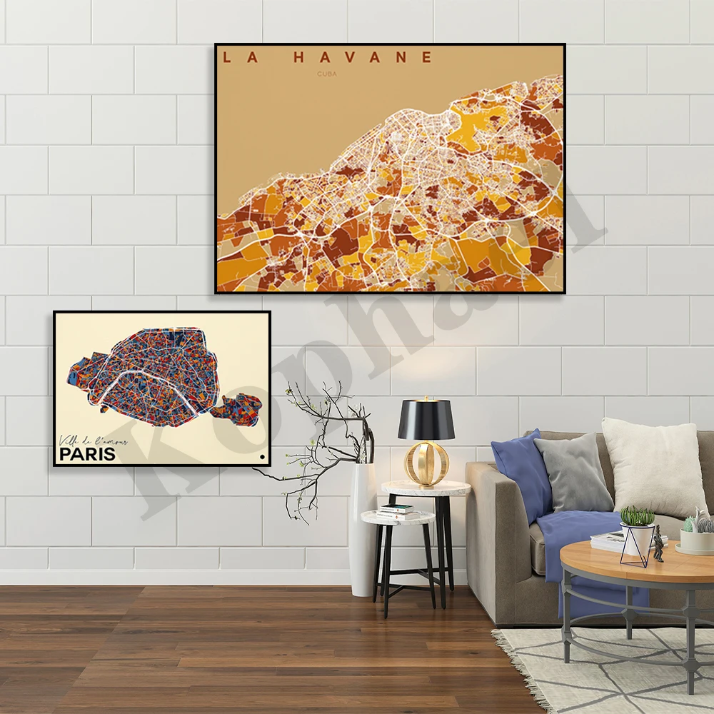 Marseille London La Rochelle Montpellier Caracas Paris Bordeaux Havana Toulouse. France City Map. Home Wall Decor Art Poster