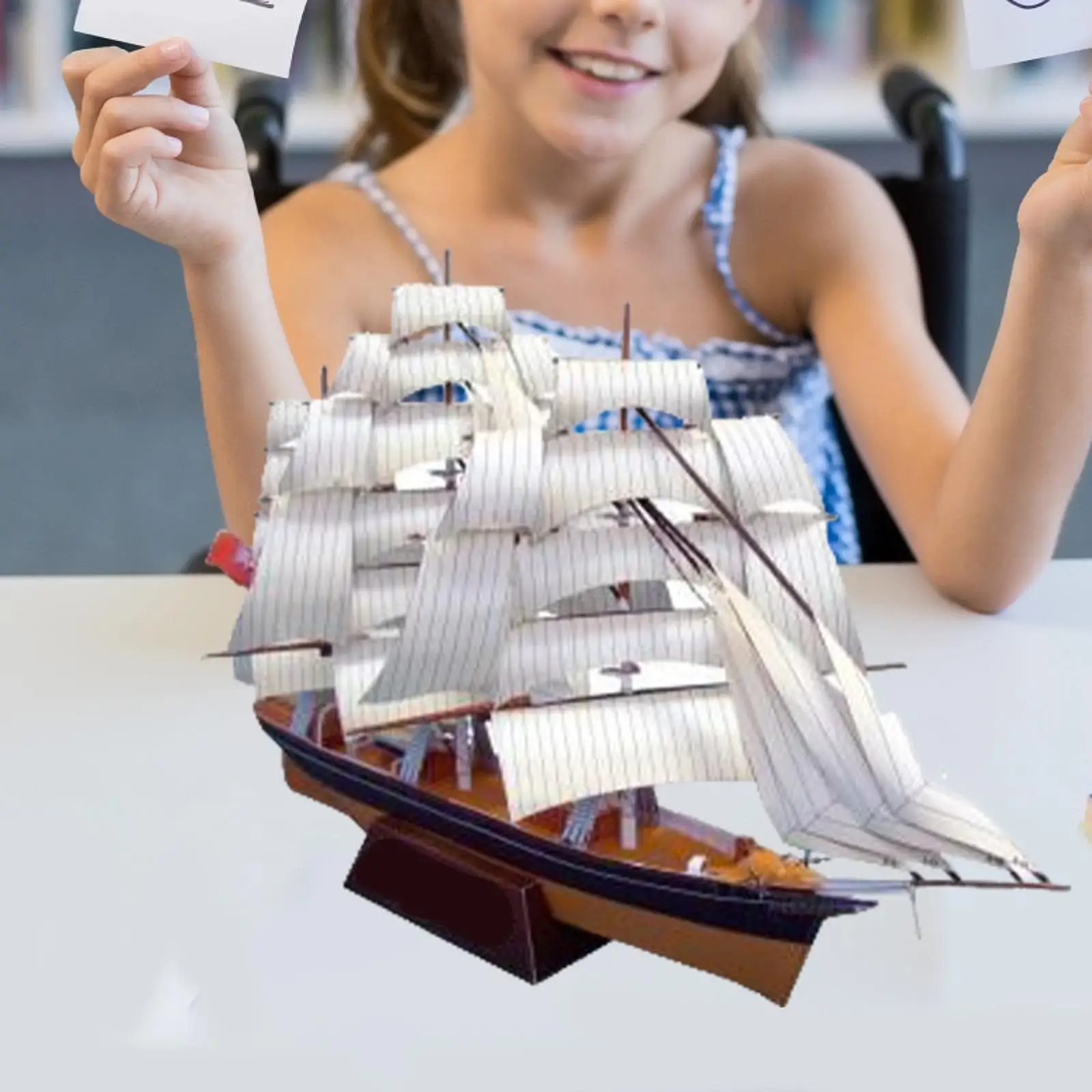 

Paper Sailboat Ship Kits DIY Ship Craft Boat Gift Toy Boat Building Kits Sailing Boat Kits for Boys Girls Children Teens Kids