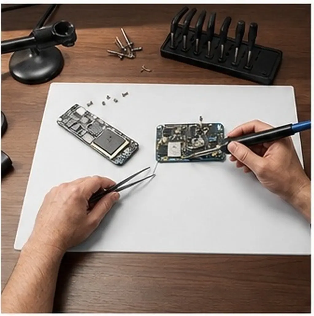 Professional Heat Resistant Silicone Soldering Mat 3Mm Extra Thick for Electronic Repair Soldering Iron Station Computer Phone
