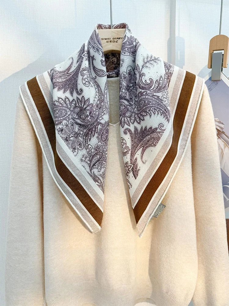 baan-old-money-sle-brown-silk-woolen-scarf-luxury-sensation-ne-protection-oulder-wrap-women-versatile-silk-wool-scarf