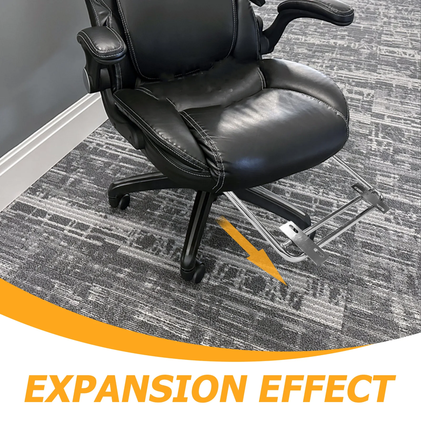 Office Chair Footrest Iron Material Retractable Design For Home Office Work Gaming Chair Accessory Comfortable Foot Pad Relief