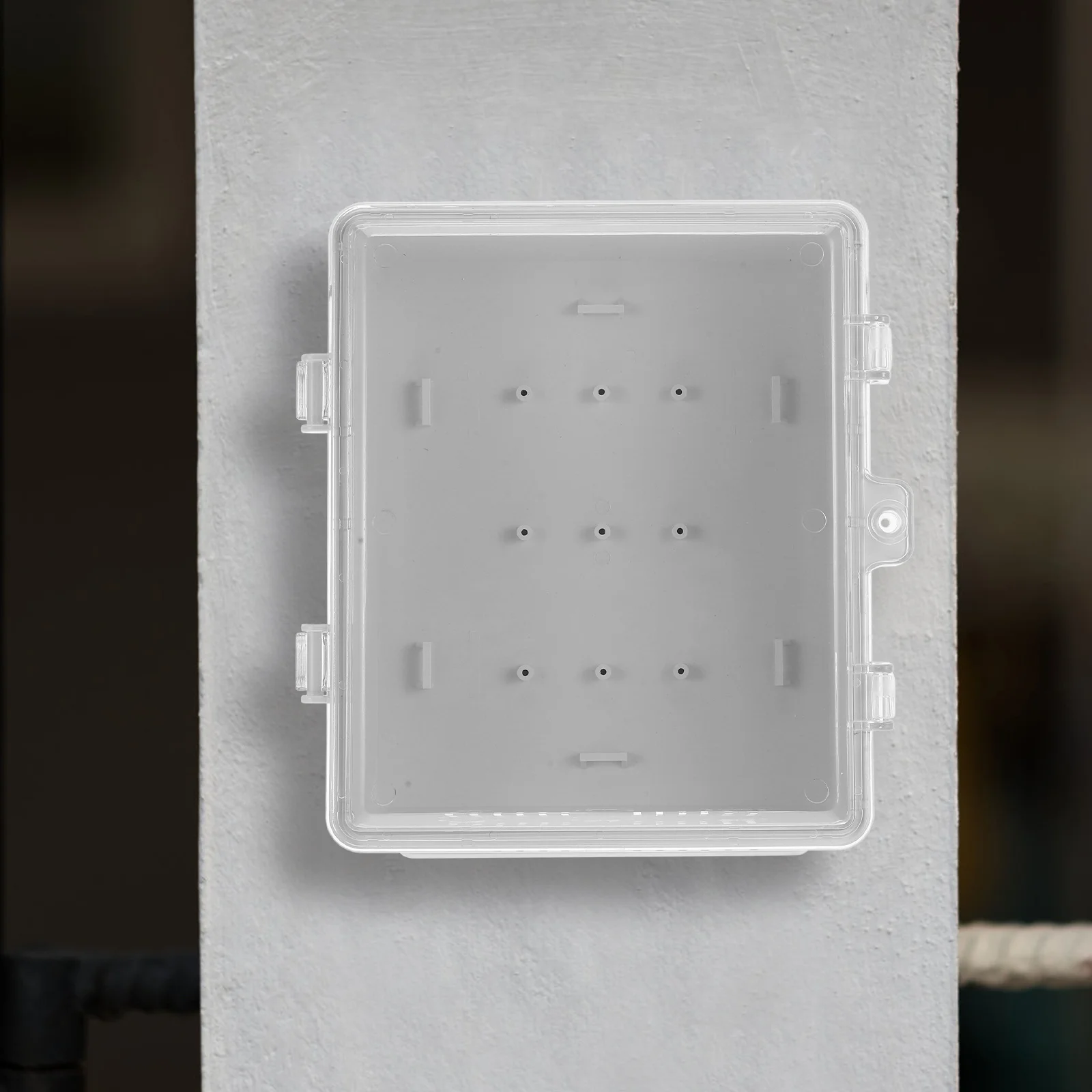 Waterproof Electrical Box Outdoor Plastic Junction Enclosure Clear Cover Spacious Weatherproof For Cable Wiring