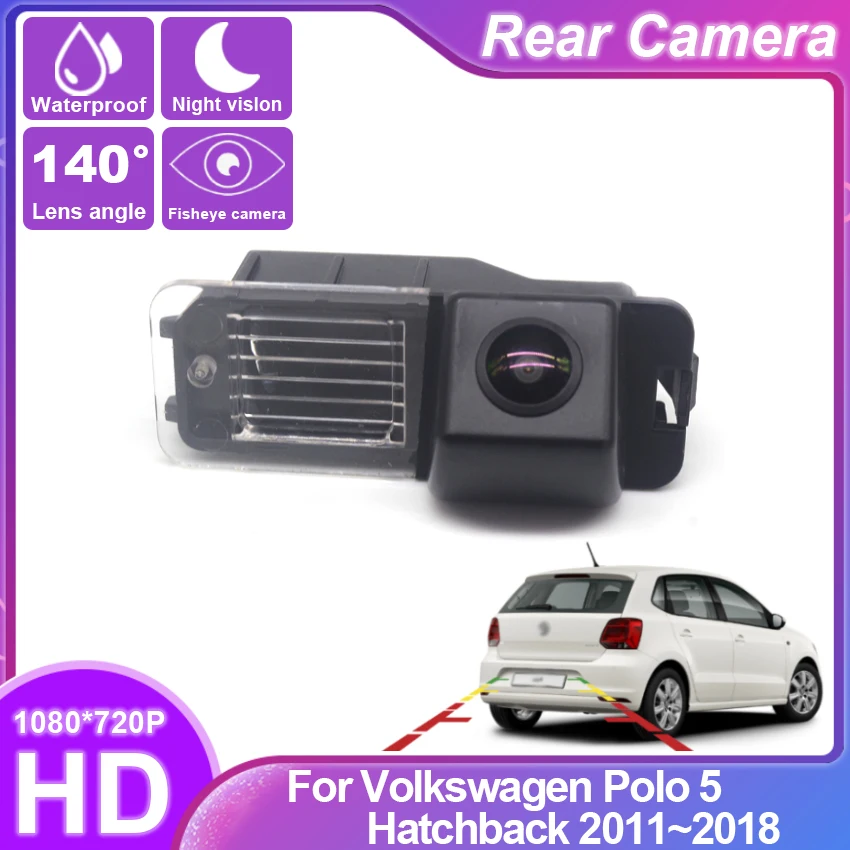 

Backup Rear View camera HD CCD Waterproof For Volkswagen Polo 5 Hatchback 2011~2014 2015 2016 2017 2018 license plate camera