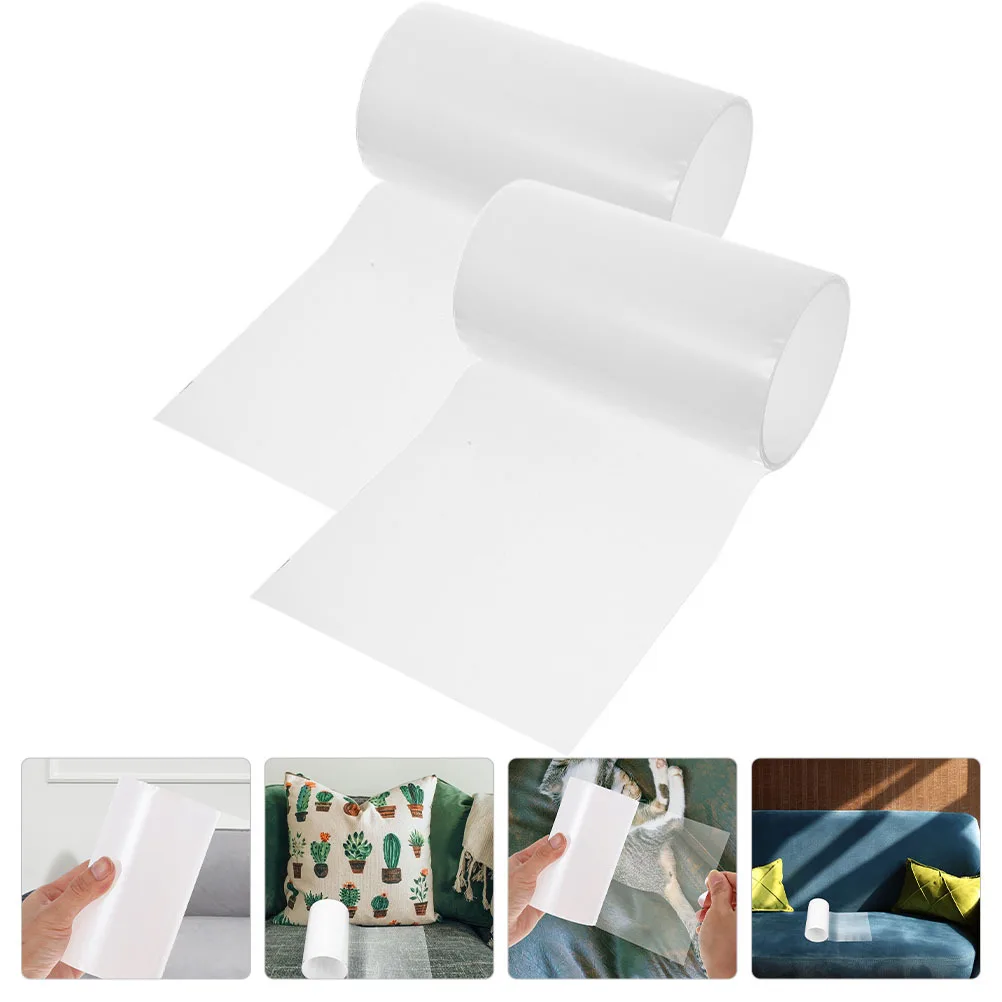 

2 Rolls Cat Scratch Tapes Wear-Resistant Furniture Protectors Anti-Scratch Stickers for Sofa Couch Protection Cat Scratch Tape