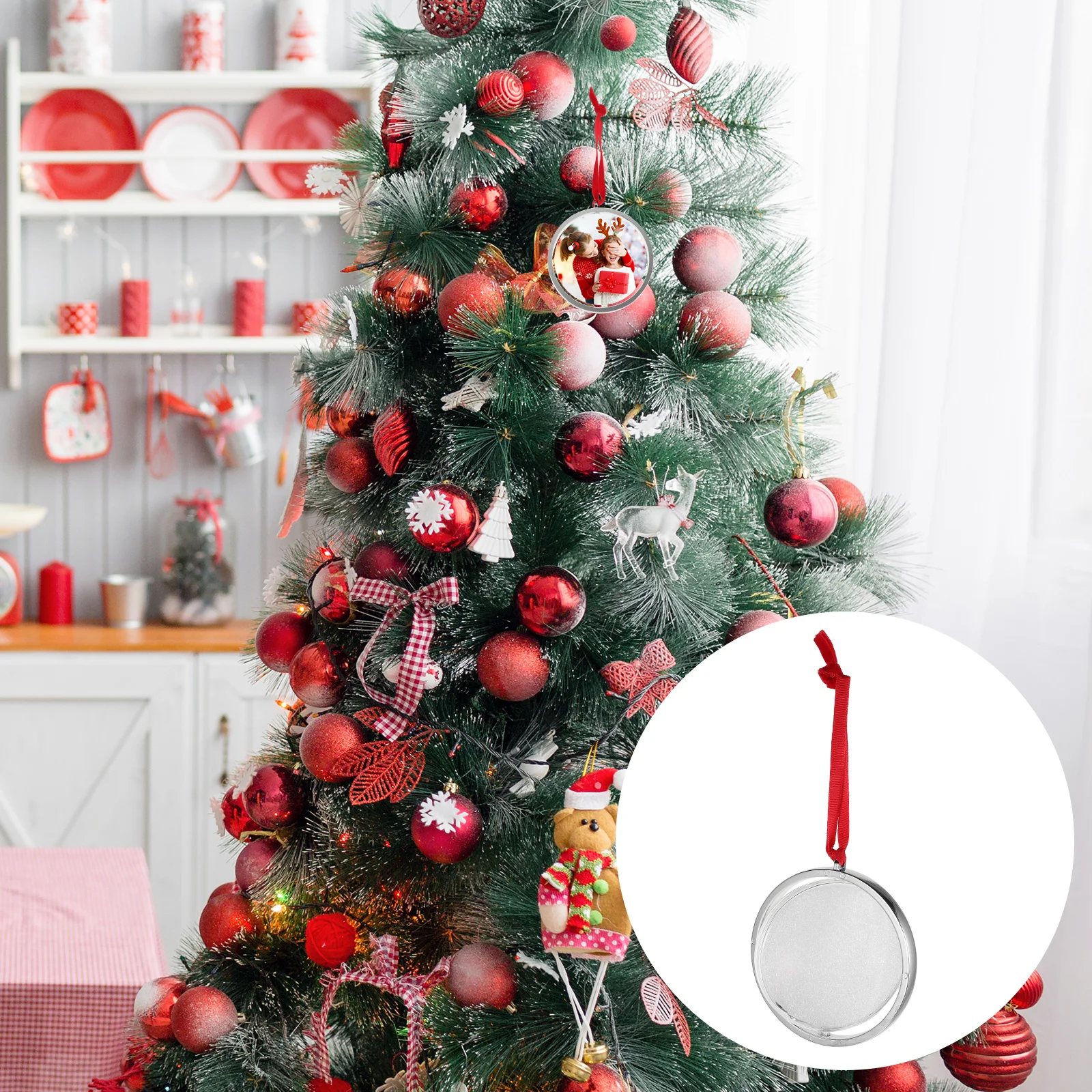 

Christmas Hanging Decor Heat Transfer DIY Pendants Craft Blanks for Tree Window Fireplace Wall Holiday Ornament Festive Indoor