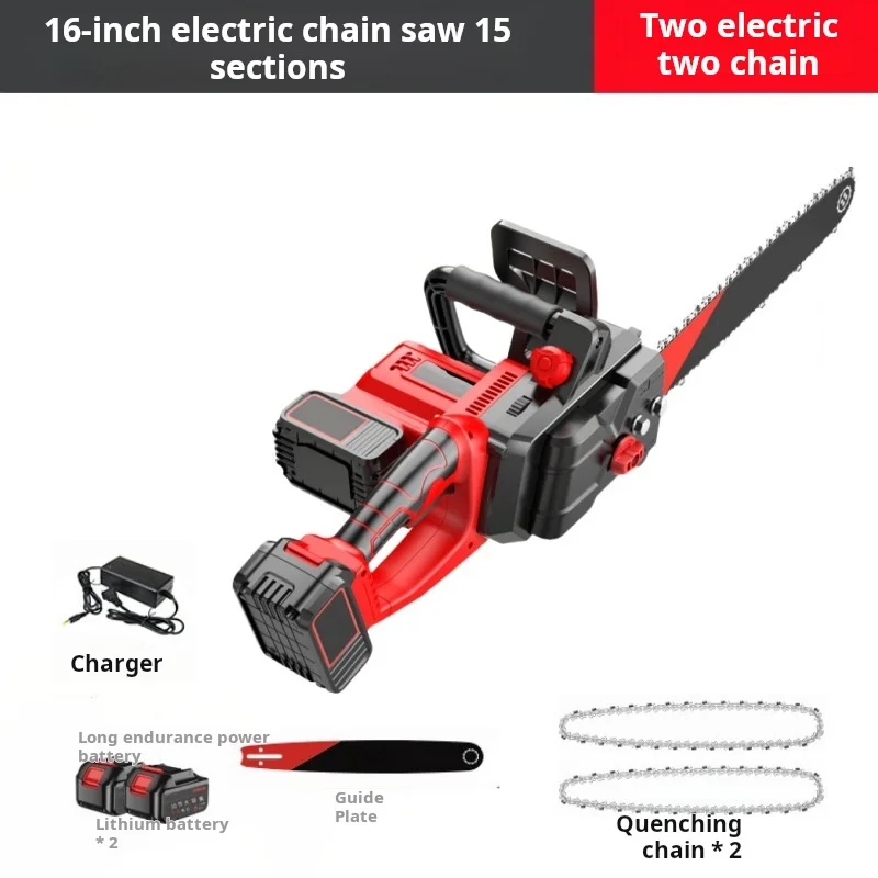 Original brandneue tragbare Lithium-Elektrokettensäge, leistungsstarke kabellose Kettensäge, tragbare Gartensägen für Zuhause, Holzschnitt