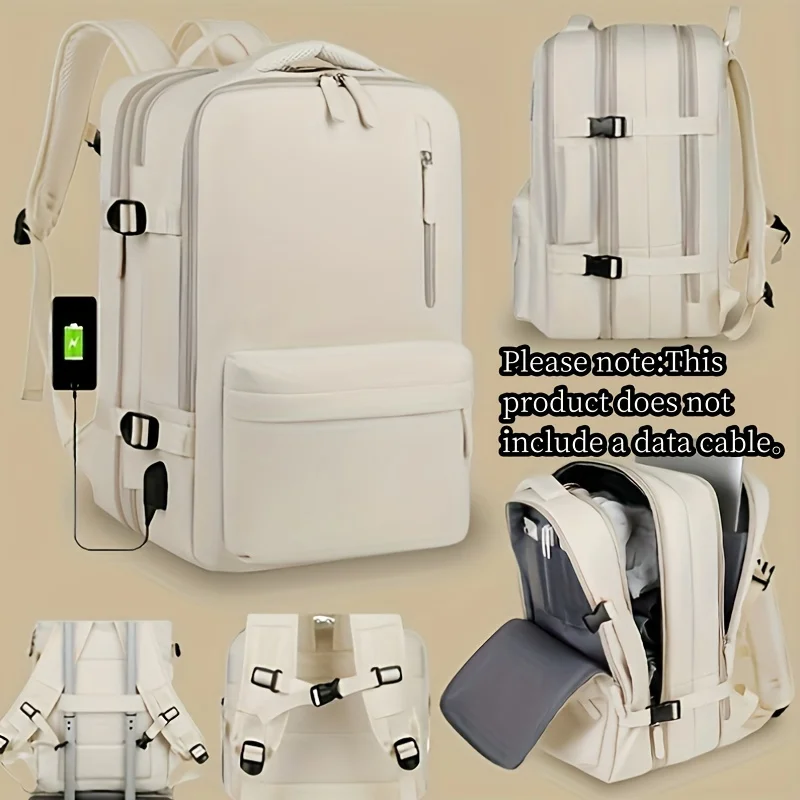 Flight Certification Ladies and Girls Travel Backpack with Laptop Sleeve - Durable Oxford Fabric image 3