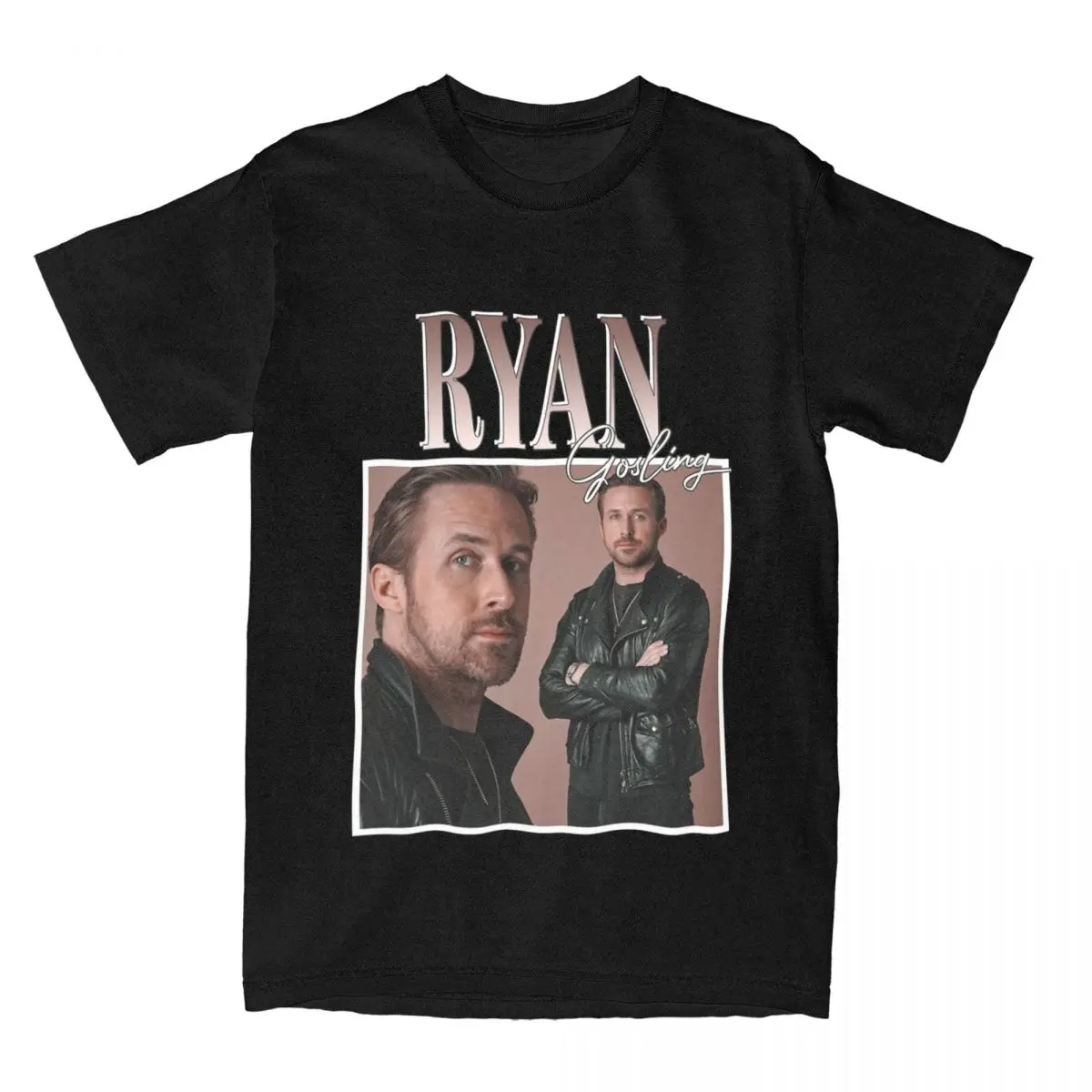 Men's Ryan Gosling Actor T Shirts 100% Cotton Clothing Unique Short Sleeve Crewneck Tees New Arrival T-Shirt