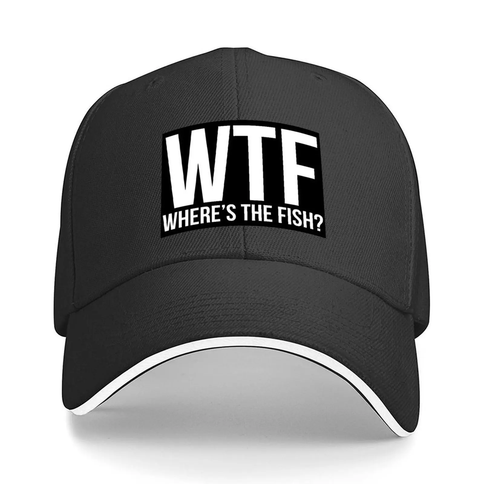 

Wtf wheres the fish , Funny Fishing , Fishing Lover Baseball Cap Vintage summer hat party Hat custom Hat Male Women's