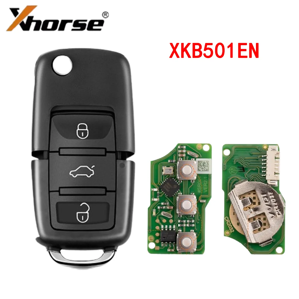 1PCS Xhorse XKB501EN Universal Wire Remote Car Key B5 Type 3 Buttons For VVDI2 VVDI Key Tool Auto Key Cloner Remote Programmer
