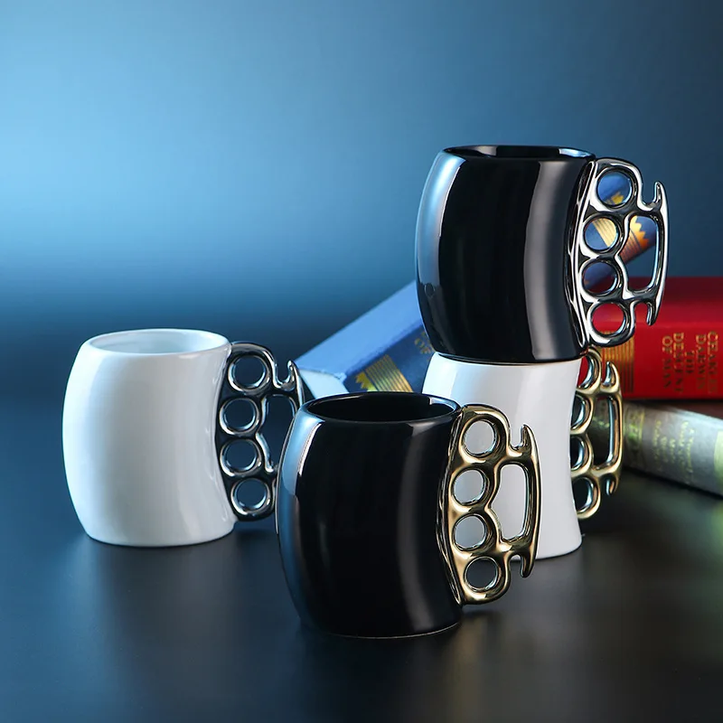 Irregular Curved Body Mugs Bending Fist Ring Cup Ceramic Cup Office Home Water Cup Coffee Cup Tea Cup With Handle Milk Cup 400ml
