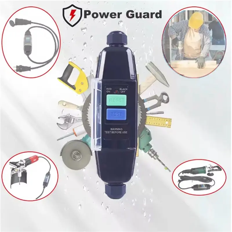 【PRICE REDUCT】4X Inline RCD Connector,PRCD Intermediate Safety Switch,30Ma Residual Current Protection Anti-Electric Shock For O