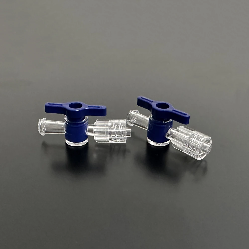

20PCS Non-Sterile Medical Plastic Two-Way Stopcock Valve Disposable Plastic Two-Way Check Valve for Medical Equipment