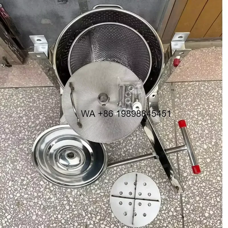 Wmwmnu New Stainless Steel Manual Honey and Wax Press with Lid