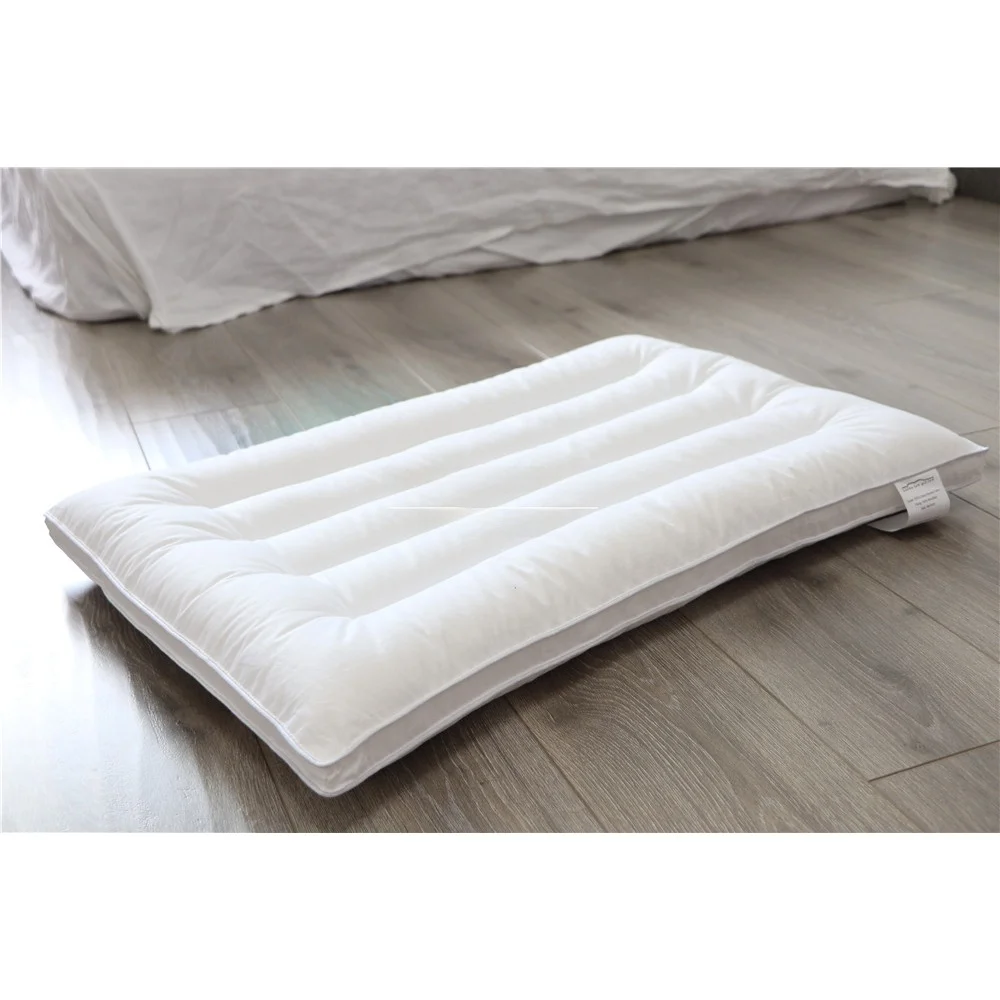 

Низкая прямоугольная подушка для сна с хлопковым наполнителем, средней жесткости, для поддержки шеи, для одного человека