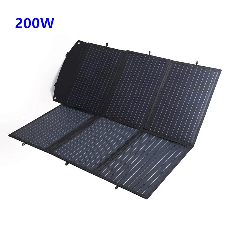 100W 200W Panel słoneczny torba składana ładowarka solarna przenośny składany urządzenie ładujące słoneczny na zewnątrz przenośny zasilacz 4