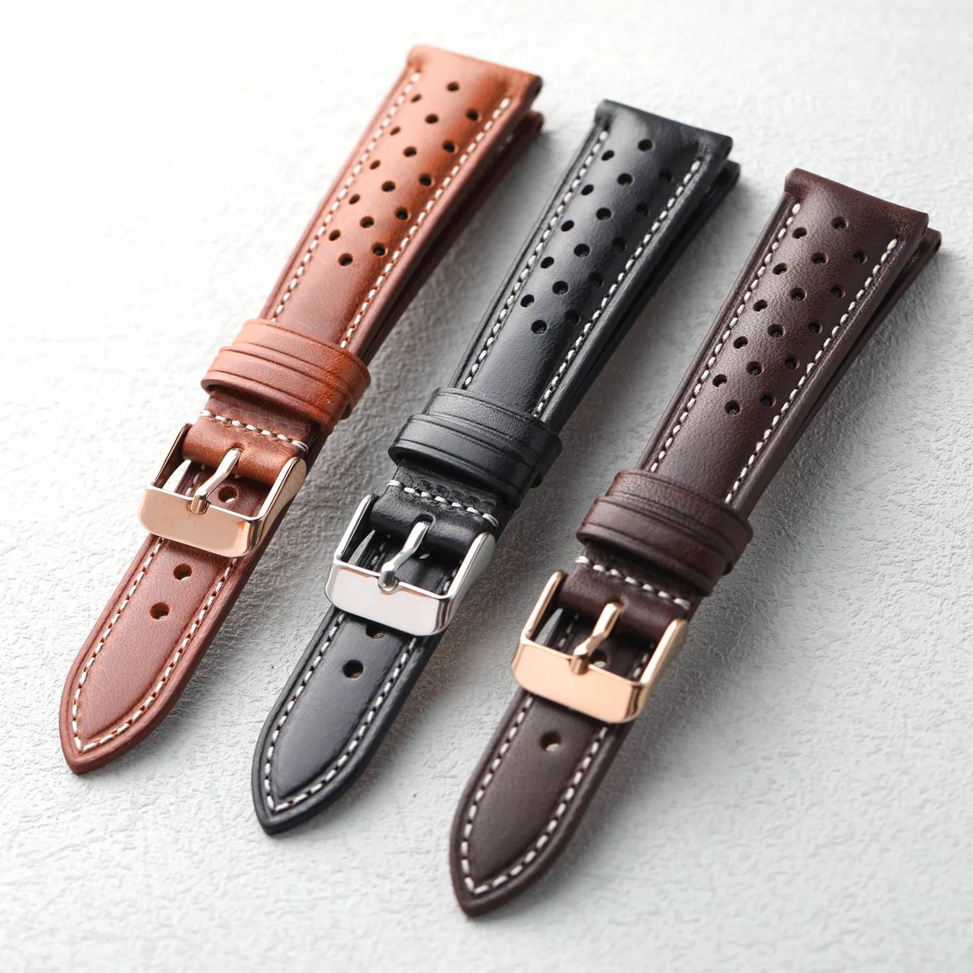 Handgefertigtes Armband aus echtem Leder, 18 19 20 22 mm, Oberschicht aus Rindsleder, weich, geeignet für luxuriöse Vintage-Uhrenarmbänder