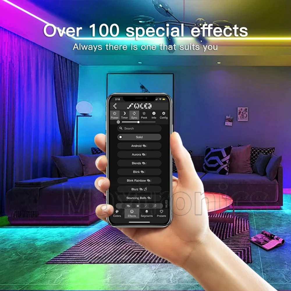 أوضاع الموسيقى WLED LED تحكم GL-C-008WL/GL-C-009WL/GL-C-010WL/GL-C-010WL-D ميكروفون مدمج Alexa Home Assistance APP التحكم الصوتي