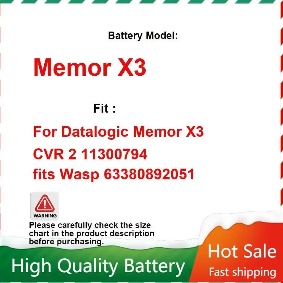 

Устройство считывания штрих-кодов или сбора данных, аккумулятор 1000 мАч для Datalogic CVR2 CVR 2 Memor X3 11300794 подходит для Wasp 63380892051
