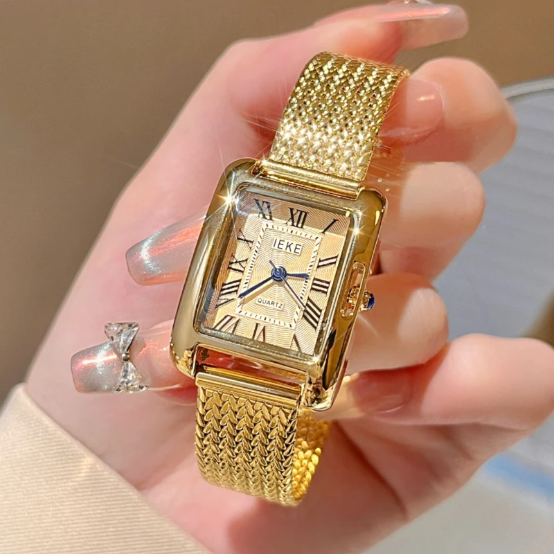 

Vintage Roman watch women's ins light luxury niche square exquisite commuter versatile casual women's watch