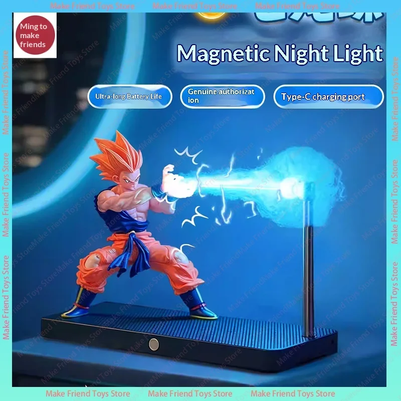 

Dragon Ball Z Goku Magnetic Led Lamp Kamehameha Wave Light Anime Night Light Mood Light Desk Decor For Japanese Anime Fans Gifts