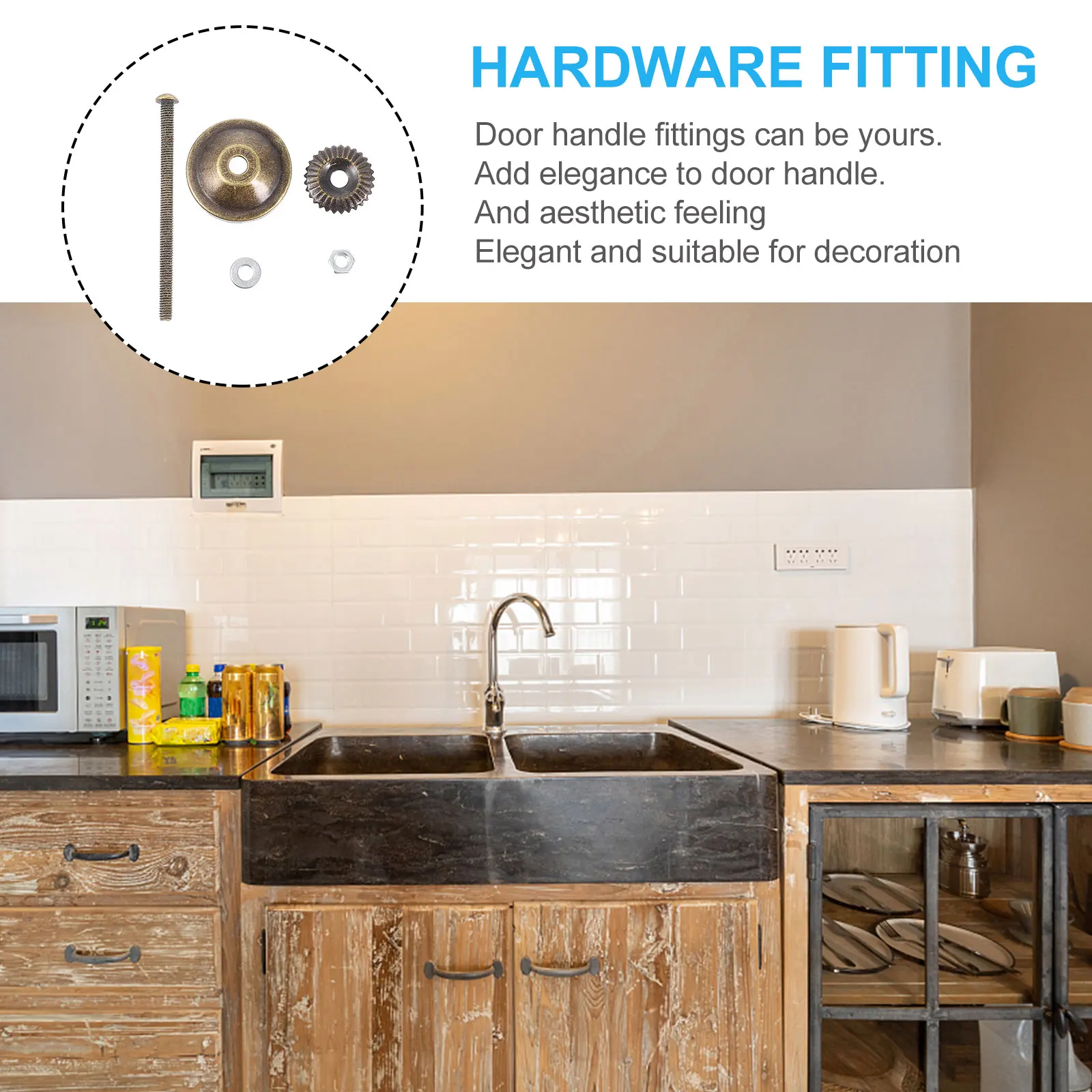 

Ceramic H les Hardware Kit 5 Pieces Screw Rod Washer Copper Cabinet Pulls Door Knobs Furniture Parts Suitable Cabinets