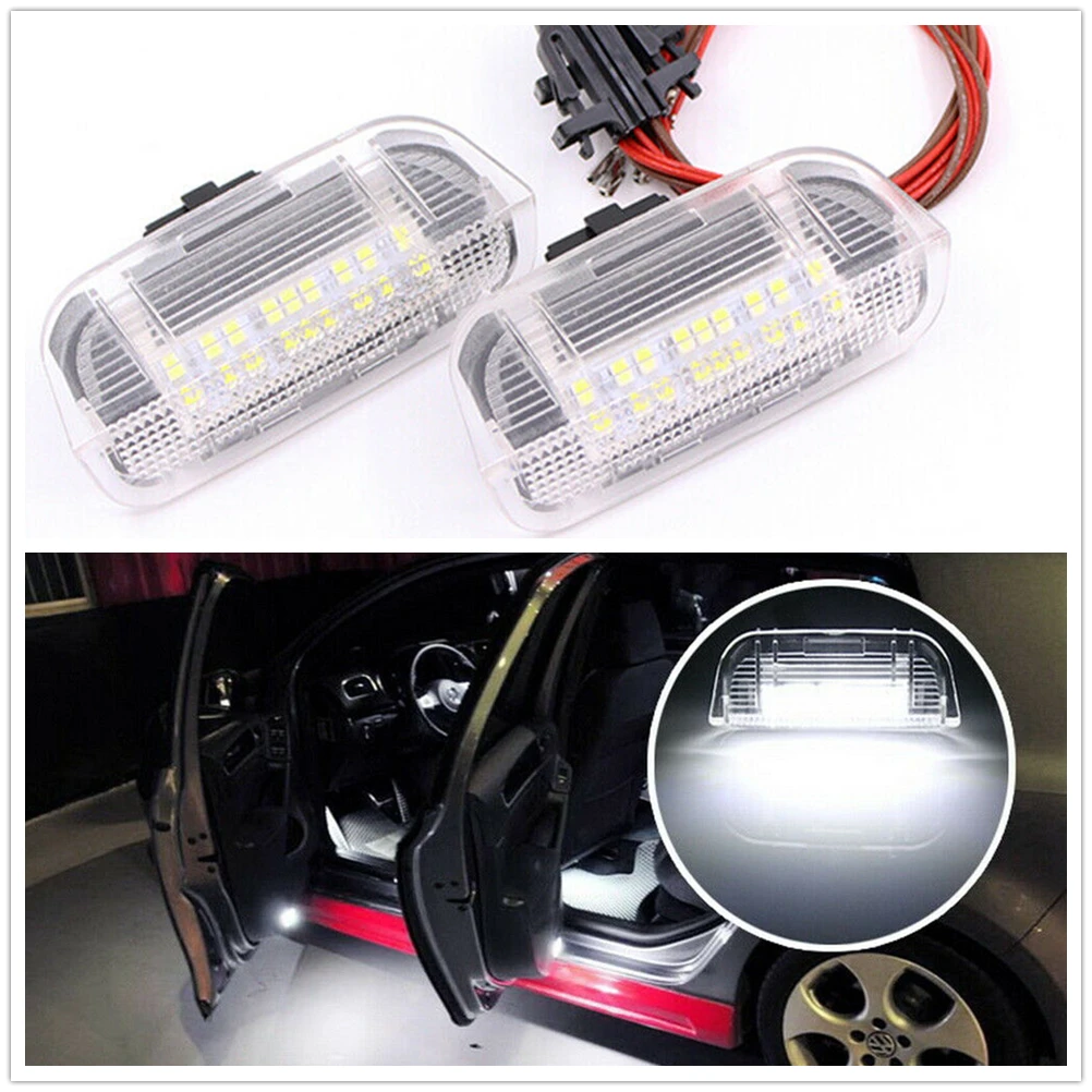 Pop For Volkswagen VW Golf GTI EOS Jetta Passat Porsche Cayenne Error Free 18LED Side Door Step Light Courtesy Floor Side Bulb L