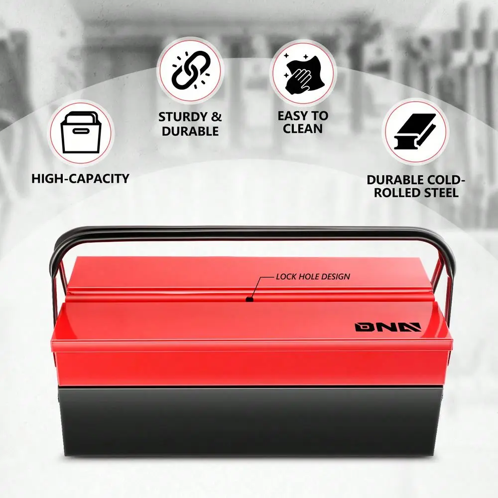

Inch Metal Tool Box 2Layer 3 Organizer Drawers MultiFunction Folding Organizer Toolbox For Household Warehouse Repair Shop