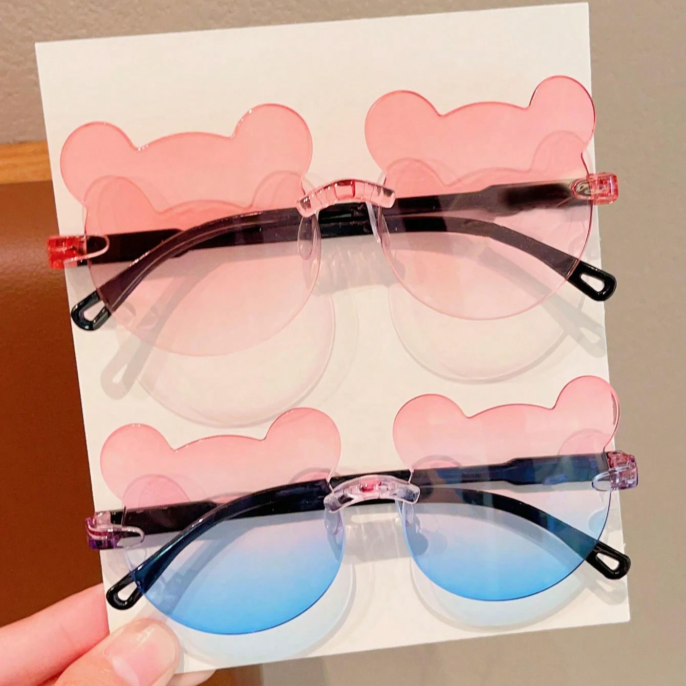 2/3 Stuks 2024 Nieuwste Schattige Beer Mode Bril Bescherming Brillen Kaart Alleen Tonen, Niet Verzending
