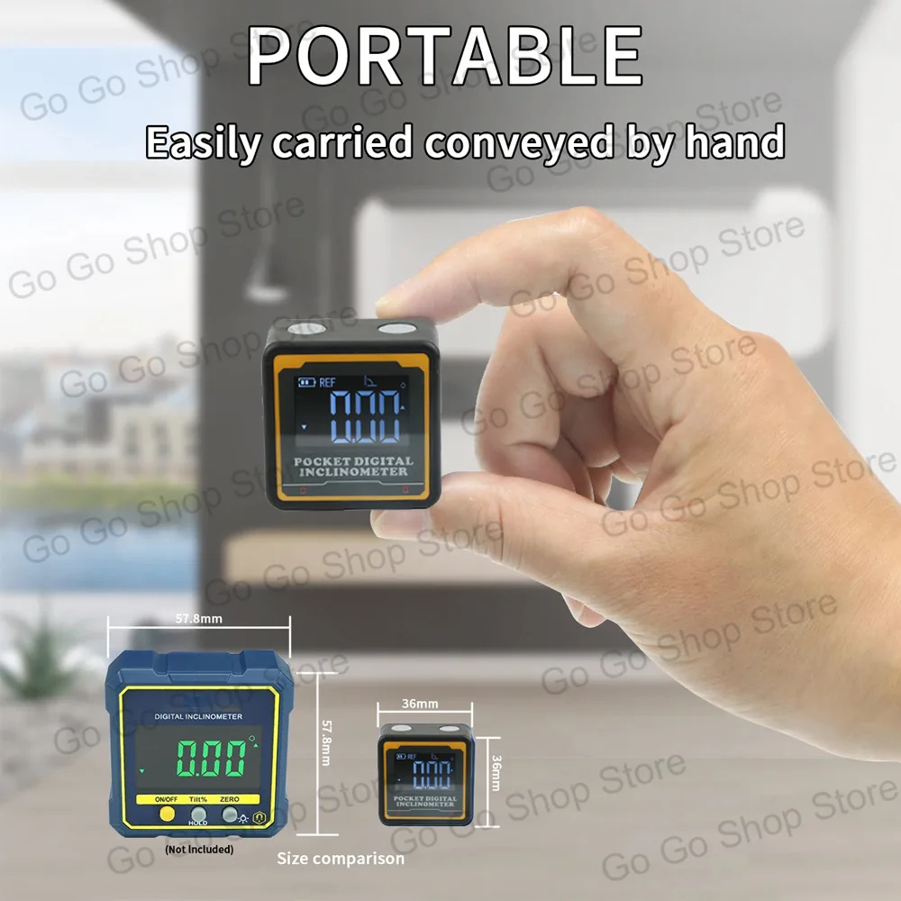 New electronic digital display bluetooth inclinometer angle measuring instrument slope meter miniature pocket inclinometer