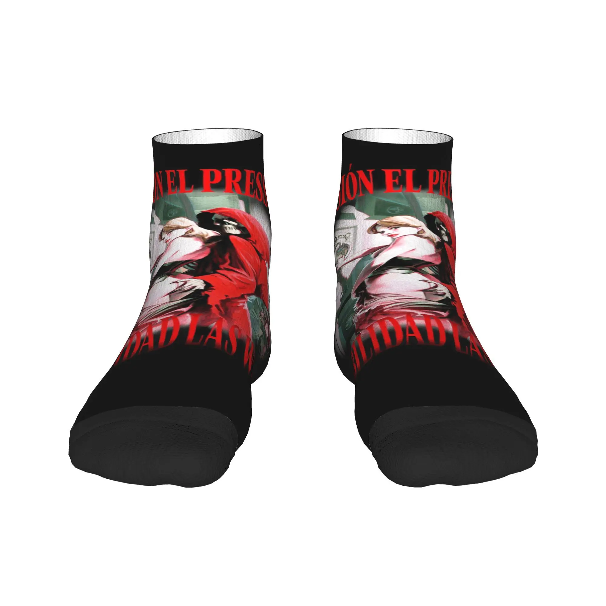 Calcetines tobilleros para hombre con calavera MI PASION EL PRESS BANCA MI DEBILIDAD LAS WERITAS calcetines casuales patrón antideslizante calcetín para correr de verano