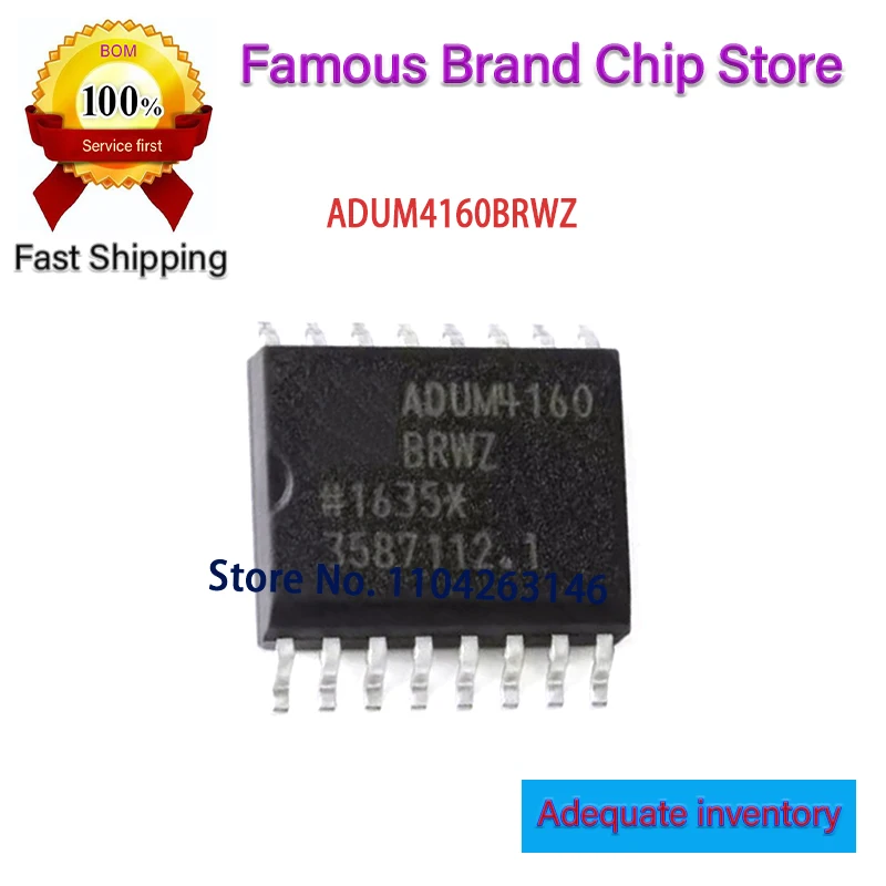 100% Original New ADUM4160 BRWZ ADUM4160BRWZ SOIC-16  chip IC (1 pcs)