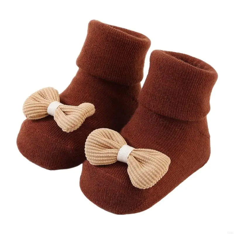 Gummi-Sohlen Erste Walker-Socken für Baby 0-1y Voralkerschuhe Innenbodensocken 4xBC