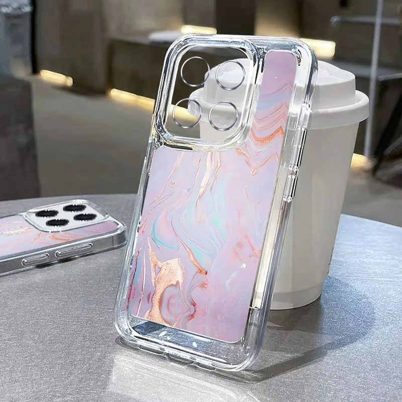 Colorful Marble Clear Case For Xiaomi Poco X5 X6 13T 11T M6 F6 Pro Redmi Note 12 11 13 Pro Plus 5G Soft TPU Silicone Phone Cover