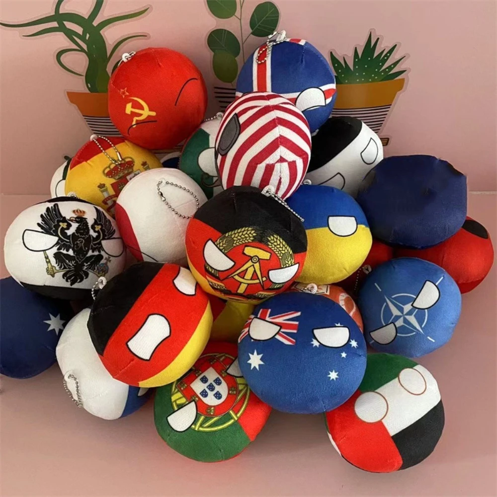 10cm Country Ball Plush Toys Countryball Polandball Pendant Country Balls Decor Stuffed Doll Christmas Gift for Kids