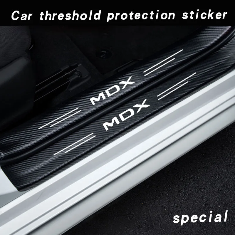 Car Door Sill Guard Plate Threshold Protector Running Entry Board Pedal Cover for Acura MDX Car Accessories Rear Bumper Guard