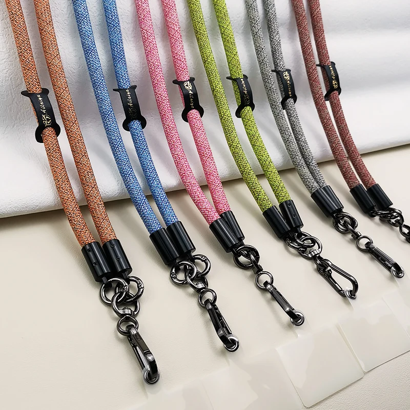 Mobile Phone Lanyard Hand-woven Bold Crossbody Back Sling Outdoor Mountaineering Lanyard Metal Head Phone Pendant Camera Rope