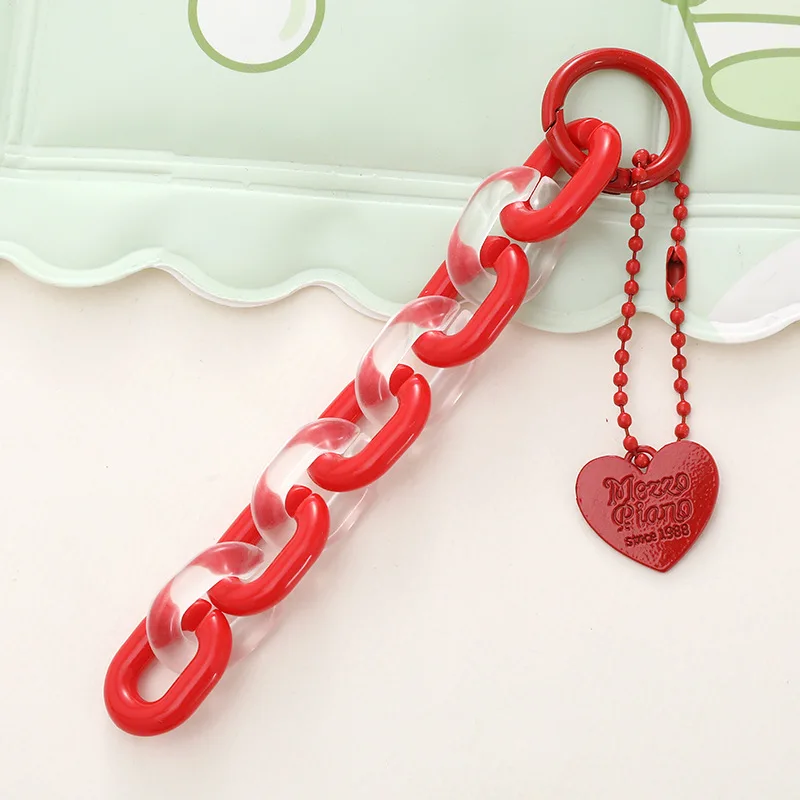 Jelly acrylic chain pendant ins summer love pendant