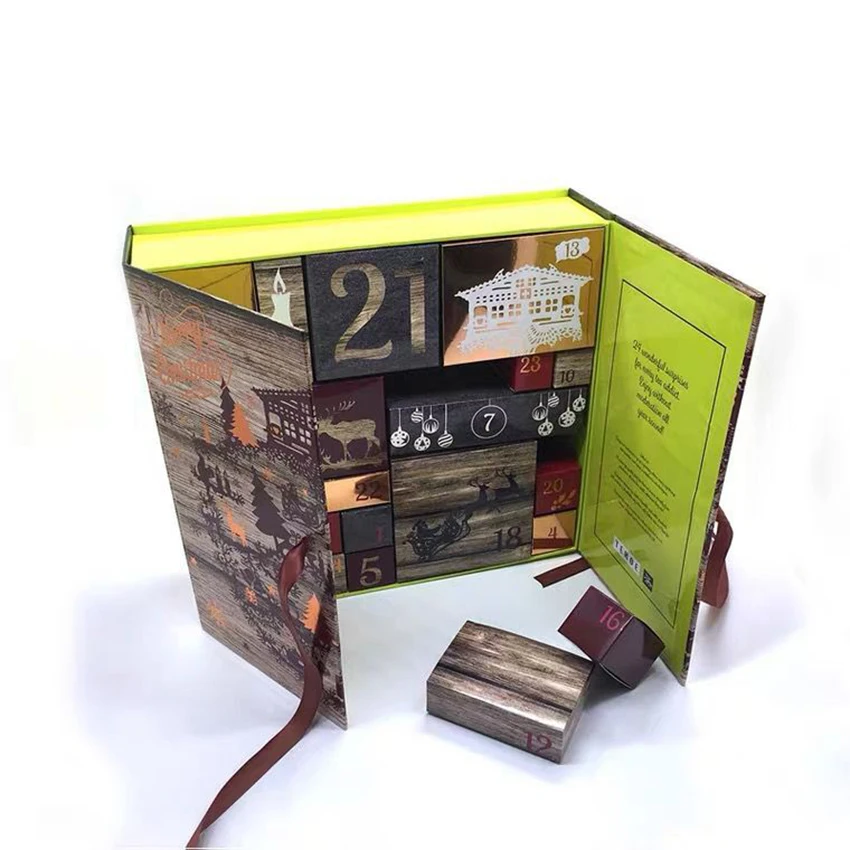 2025.Custom Christmas Tea Advent Calendar Empty Packaging Box Countdown Paper Gift Box - Image 5