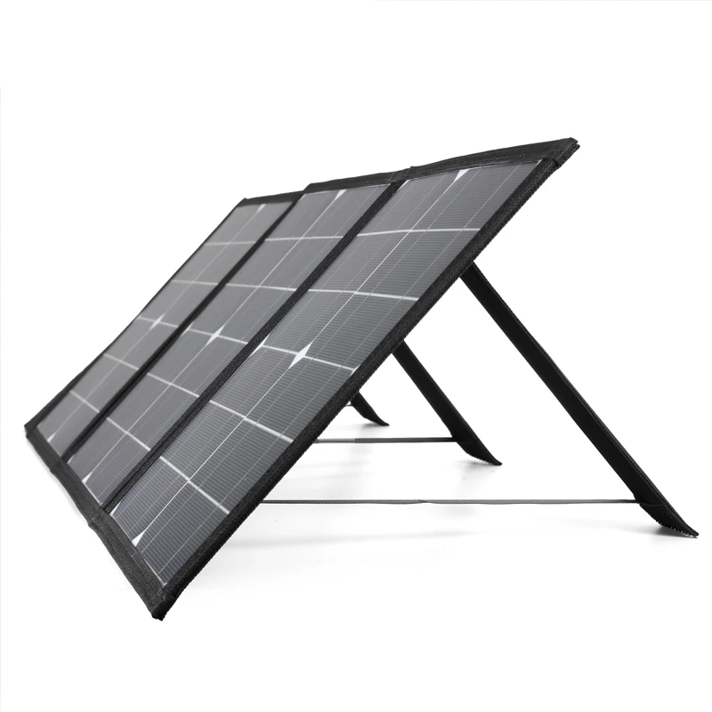 100W Foldable Solar Panel DC+USB Fast Charging 18V Portable Folding Bag Power Bank for Mobile Phone Camping Outdoor Emergency